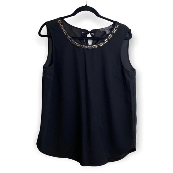 Fenn Right Manson Studio Black Jeweled  Blouse - Picture 1 of 10